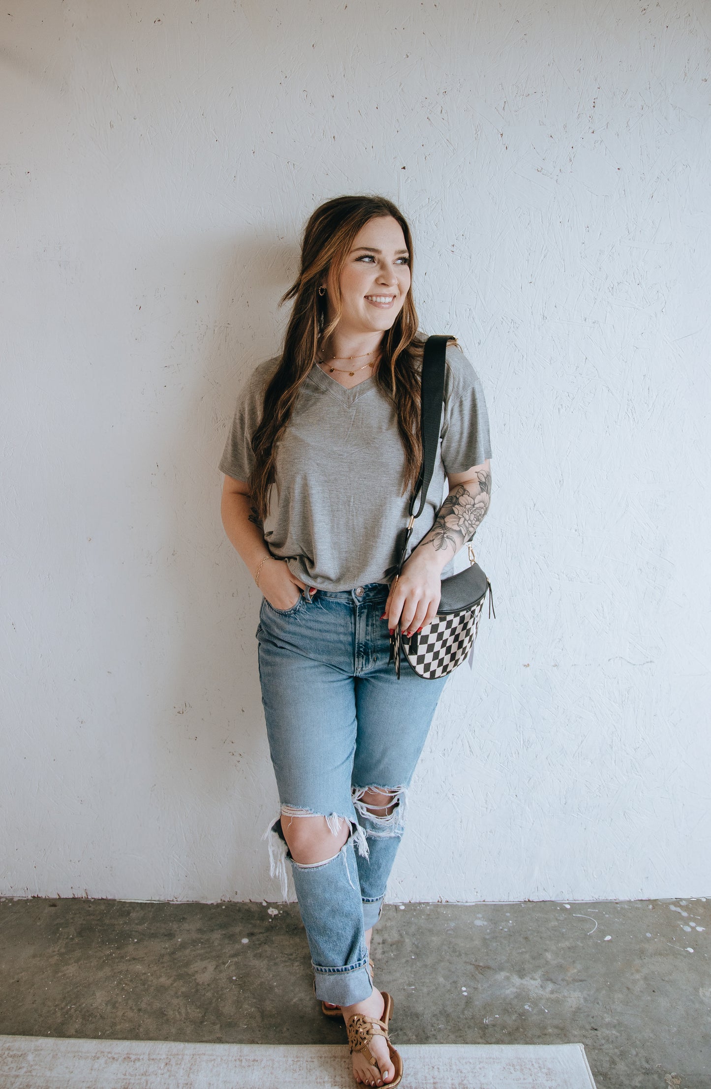 Everyday Checkered Crossbody Set