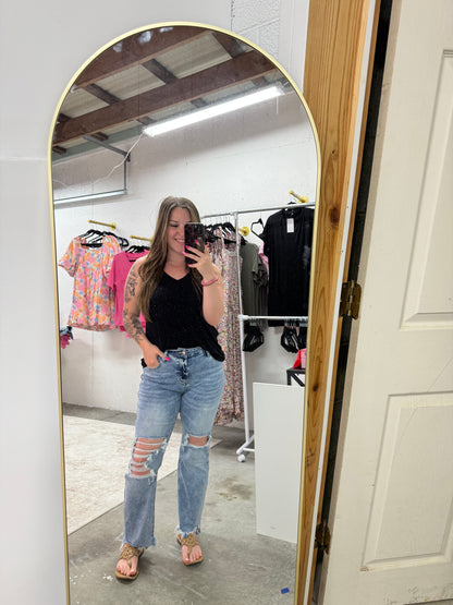 Everyday Distressed Flare Jeans