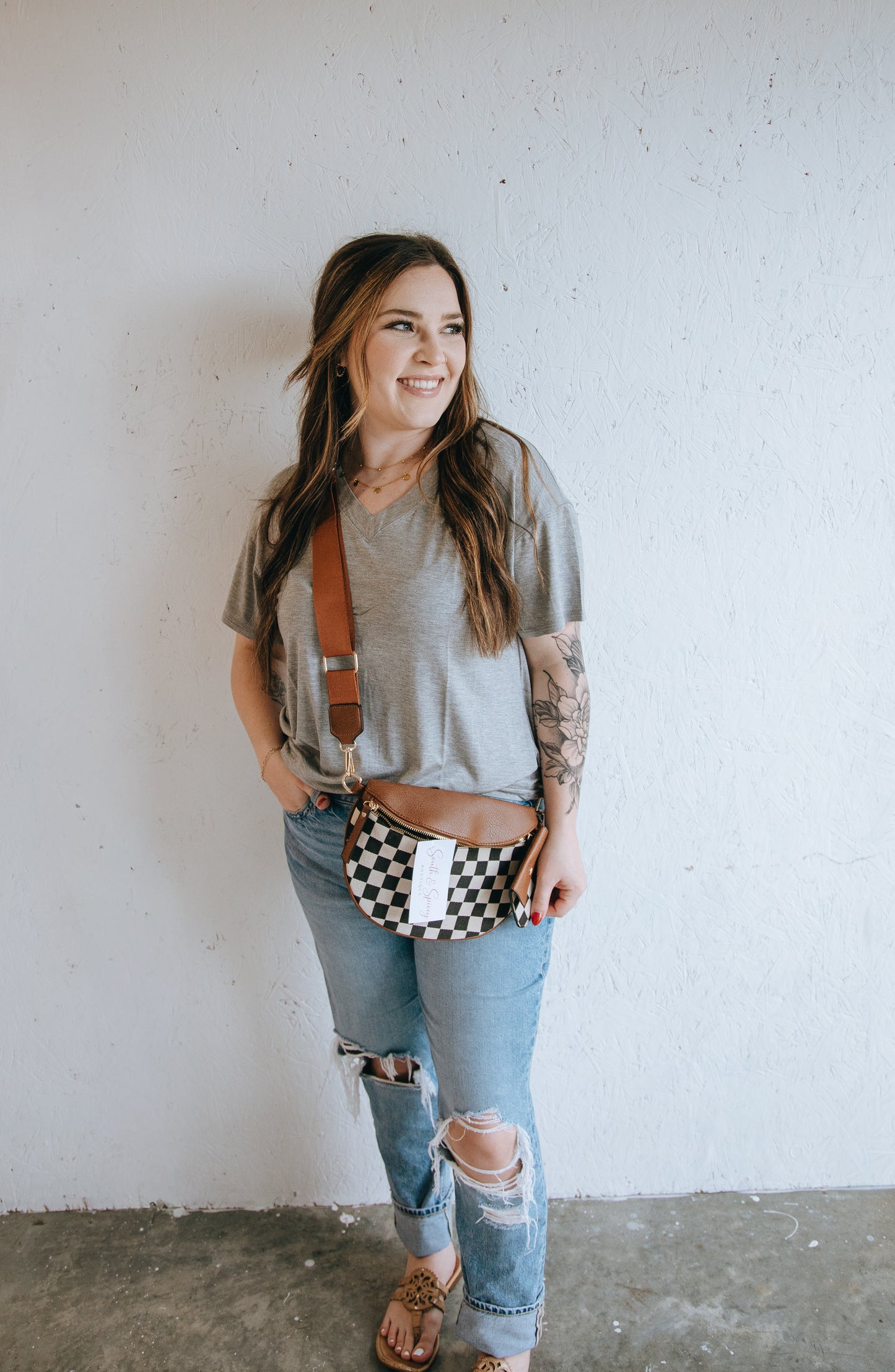 Everyday Checkered Crossbody Set