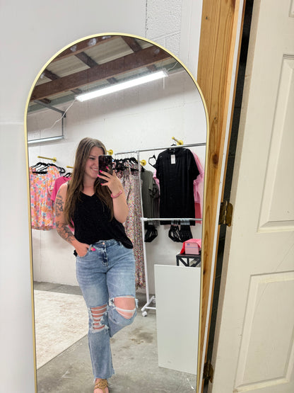 Everyday Distressed Flare Jeans