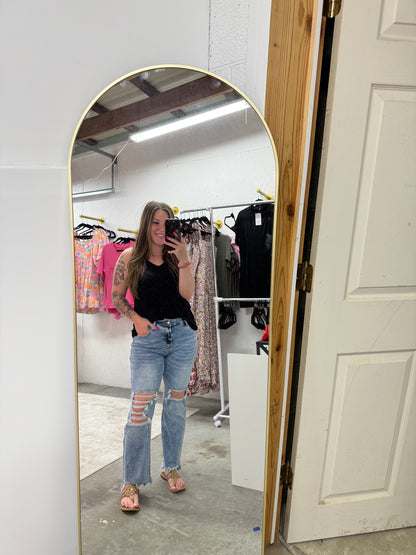 Everyday Distressed Flare Jeans