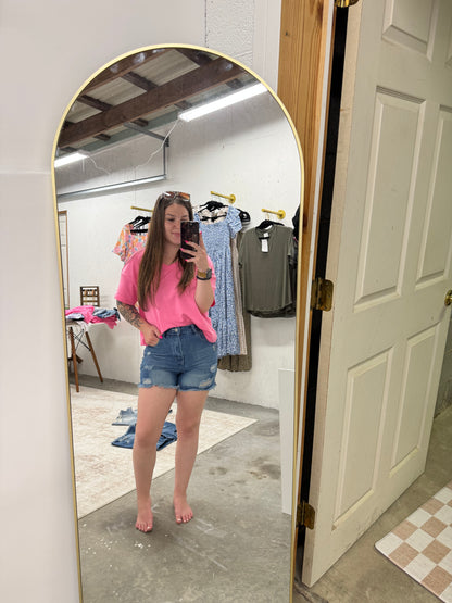 Frayed Edge Denim Shorts
